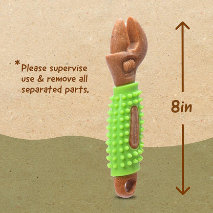 Arm & Hammer Chew Tools Compressed Wood Wrench Dog Chew Toy, 8 In