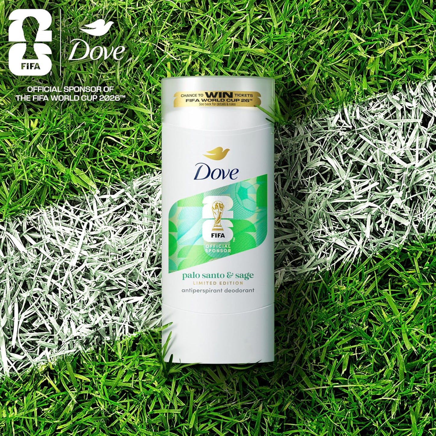Dove Clinical + Care Antiperspirant Deodorant Stick for Women | Palo Santo & Sage Scent, 72H Sweat & Odor Protection, FIFA World Cup Limited Edition, 2.6 oz