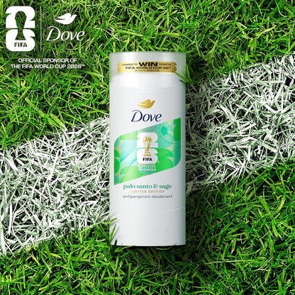 Dove Clinical + Care Antiperspirant Deodorant Stick for Women | Palo Santo & Sage Scent, 72H Sweat & Odor Protection, FIFA World Cup Limited Edition, 2.6 oz