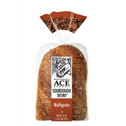 ACE Bakery Sourdough Multigrain Bread Regular Bistro Loaf, 1 Count, 21 oz, Shelf-Stable
