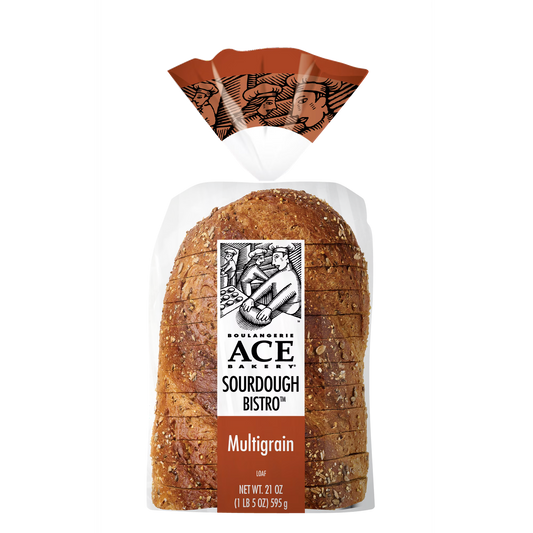 ACE Bakery Sourdough Multigrain Bread Regular Bistro Loaf, 1 Count, 21 oz, Shelf-Stable