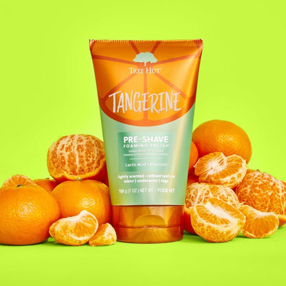 Tree Hut Tangerine Bath & Shave Bundle with Foaming Gel Body Wash, Pre-Shave Exfoliating Polish & Hydrating Shave Oil; Shea Butter Formula for Soft, Smooth, Nourished Skin