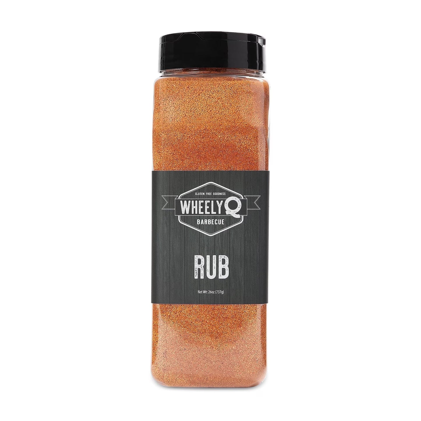 WheelyQ Barbecue All Purpose Rub & Seasoning for Ribs, Brisket, Chicken, Pork, Seafood & Veggies | Meat Rub for Smoking and Grilling (26 oz)