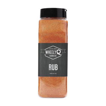 WheelyQ Barbecue All Purpose Rub & Seasoning for Ribs, Brisket, Chicken, Pork, Seafood & Veggies | Meat Rub for Smoking and Grilling (26 oz)
