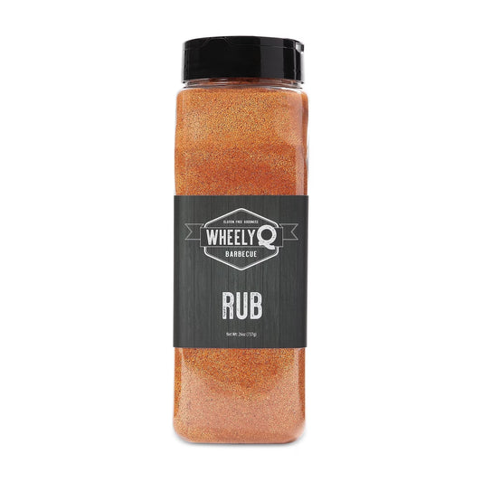 WheelyQ Barbecue All Purpose Rub & Seasoning for Ribs, Brisket, Chicken, Pork, Seafood & Veggies | Meat Rub for Smoking and Grilling (26 oz)