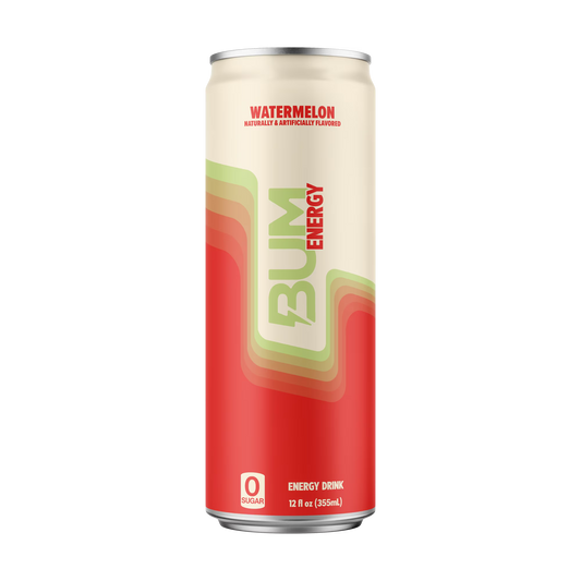 Bum Energy Watermelon Energy Drink, 112 mg Natural Caffeine, 12 fl oz Can