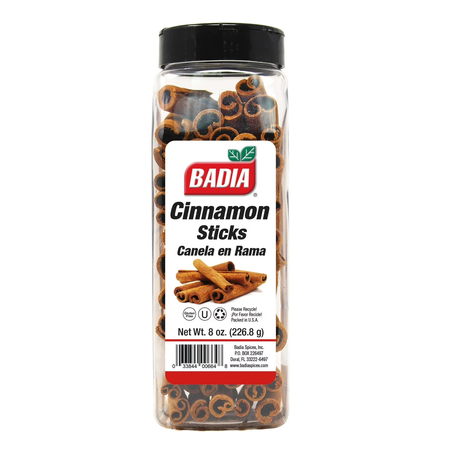 Badia Cinnamon Sticks, Canela en Rama, 8 oz Bottle