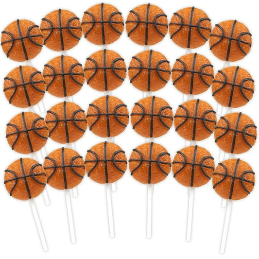 Basketball Lollipops, Birthday Party Favor Candy, 24 Count Box, 10.16 Ounces