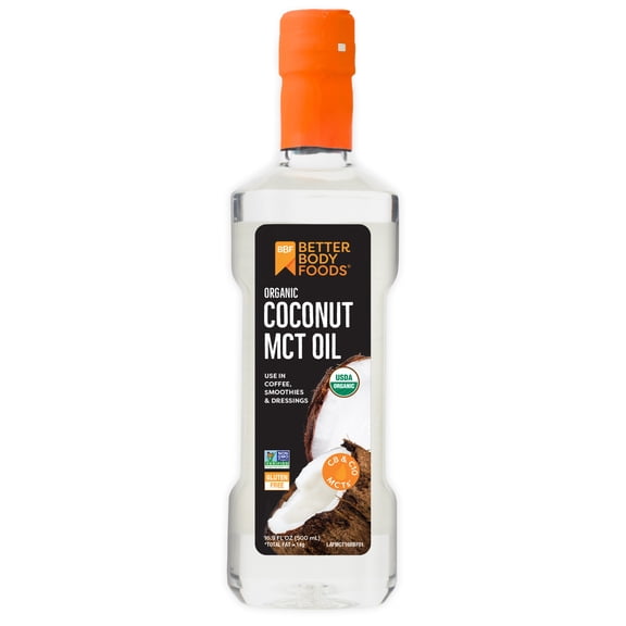 (2 pack) BetterBody Foods MCT Oil Concentrated MCTs from Organic Coconut Oil, 500ml