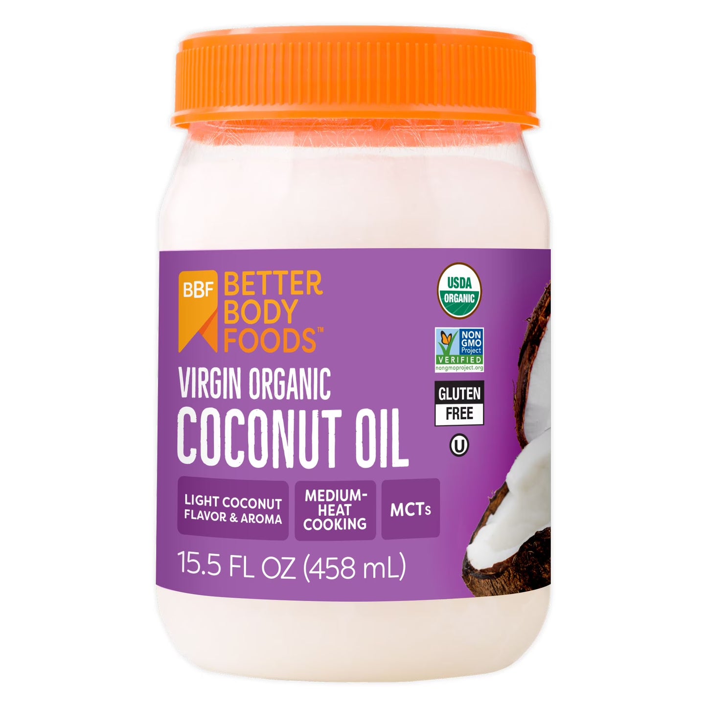 Betterbody Foods Virgin Organic Coconut Oil, 15.5 fl oz