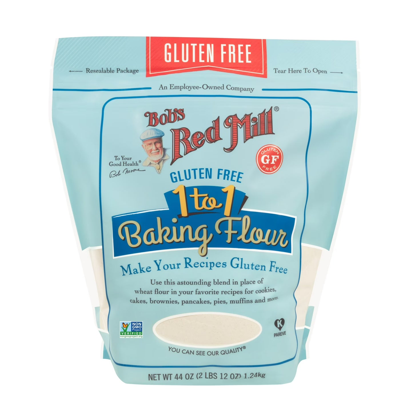 Bob's Red Mill Gluten Free 1-to-1 Baking Flour, 44 oz Bag