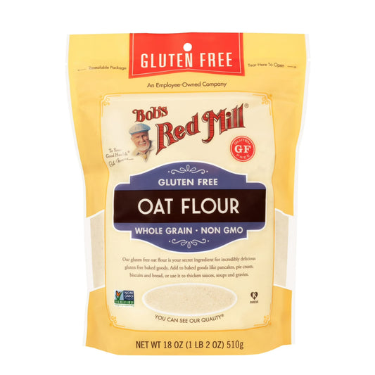 Bob's Red Mill, Gluten Free, Oat All - Purpose Flour, 18 oz Plastic Pouch Pack of 2