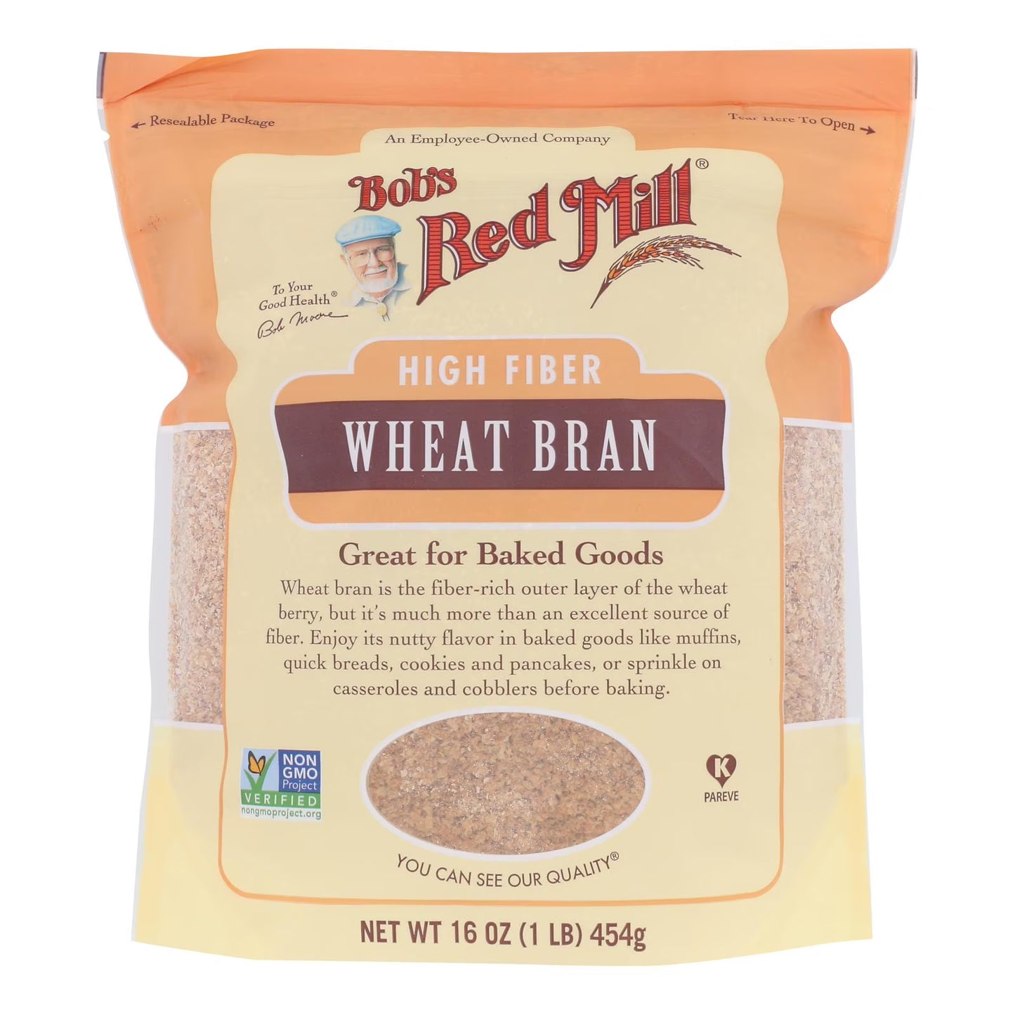 Bob's Red Mill High Fiber Wheat Bran 16 oz Pkg