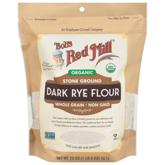Bob's Red Mill Organic Dark Rye Flour, 20 oz Bag