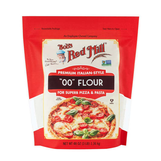 Bob's Red Mill Italian-Style "00" Flour, Finely Ground Wheat, 48 oz Bag