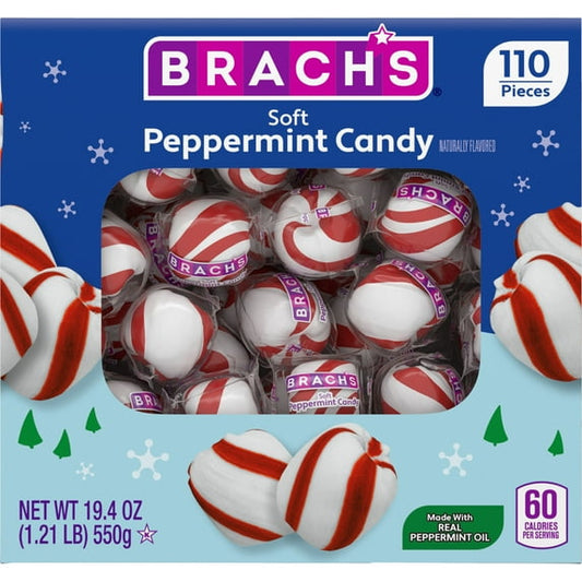 Brach's Holiday Soft Peppermint Candies, Christmas Candy, 19.4 Ounce Box