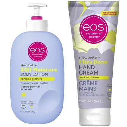Bundle of eos Shea Butter Lotion & Hand Cream, Vanilla Cashmere, for Dryness