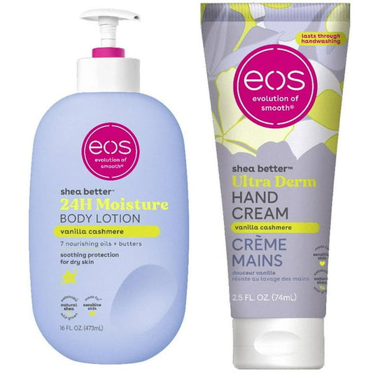 Bundle of eos Shea Butter Lotion & Hand Cream, Vanilla Cashmere, for Dryness