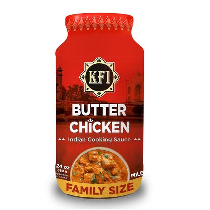 KFI Butter Chicken Simmer Sauce Creamy Cooking Sauce, 24 oz, Gluten-Free, Family Size