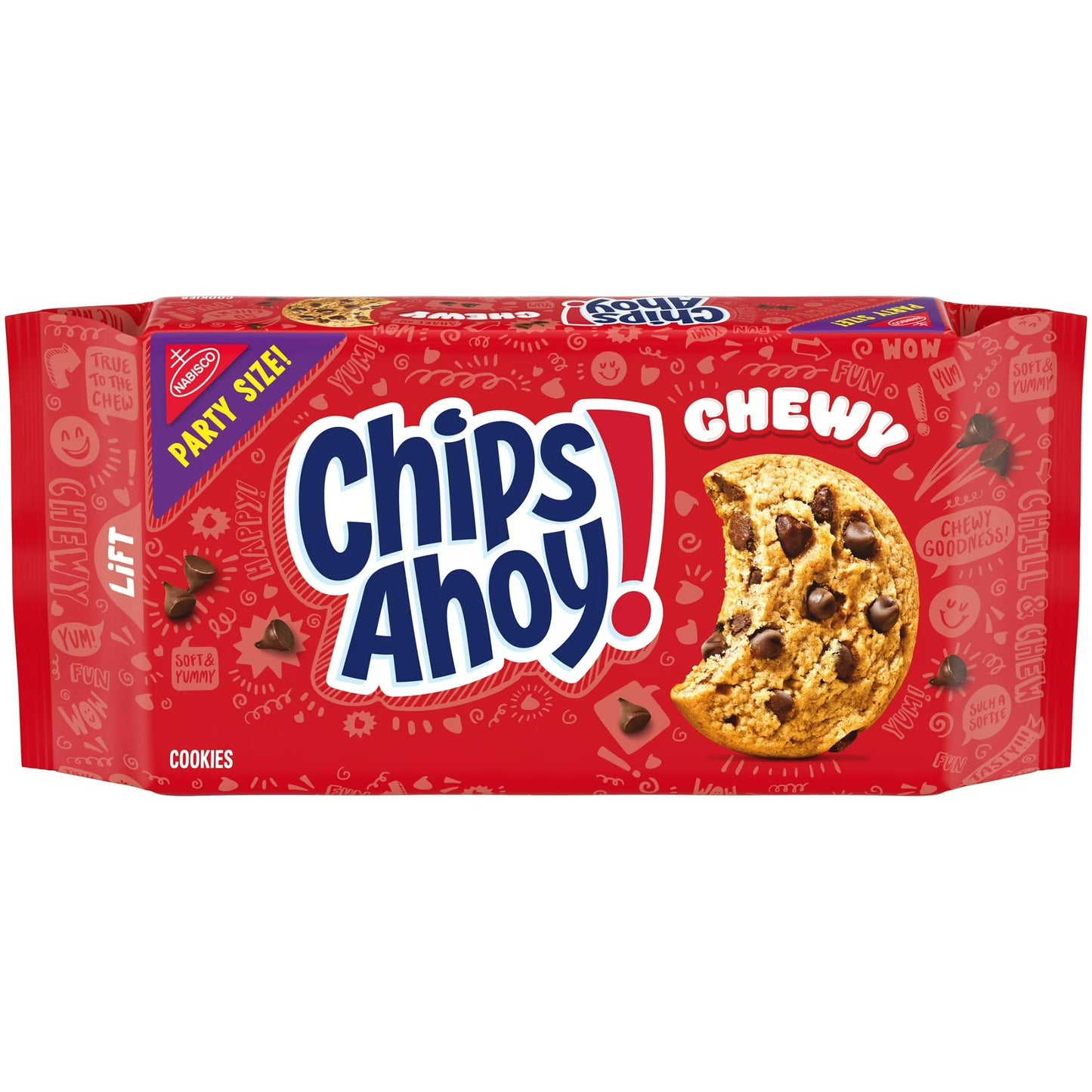 CHIPS AHOY! Chewy Fudgy Chocolate Chip Cookies, Party Size, 26 oz