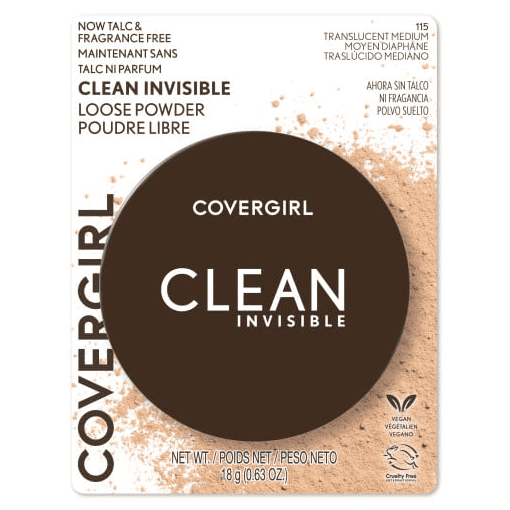 Covergirl Clean Invisible Loose Powder, 115 Translucent Medium, 0.63 oz