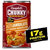Campbell’s Chunky Soup, Jazzy Jambalaya with Chicken, Sausage and Ham Soup, 18.6 oz Can