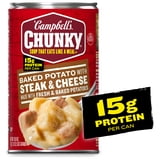 Campbell's Chunky Soup, Ready to Serve Baked Potato with Steak and Cheese Soup, 18.8 oz Can