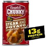 Campbell’s Chunky Soup, Ready to Serve Steak and Potato Soup, 18.8 oz Can