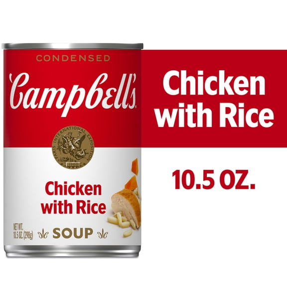 (4 pack) Campbell's Condensed Chicken and Rice Soup, 10.5 oz Can
