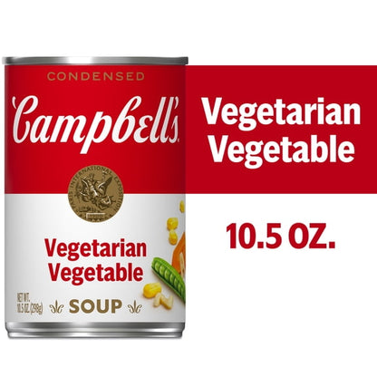 (4 pack) Campbell's Condensed Vegetarian Vegetable Soup, 10.5 oz Can