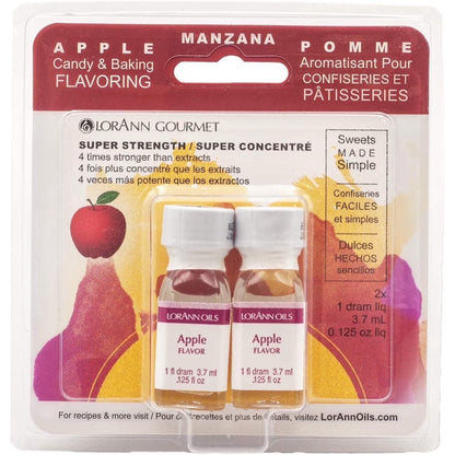 LorAnn Oils Super Strength Flavoring - Used For Candy Making, Flavoring Extracts, Baking, Hard Candy, and Flavor Oils, Apple, 1 fl dram