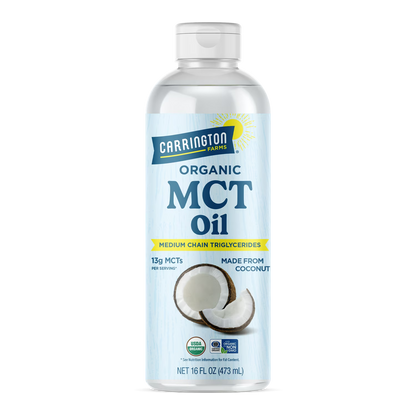 Carrington Farms Organic Medium Chain Triglyceride Oil, 16oz Plastic Bottle