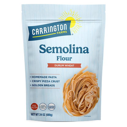 (3 pack) Carrington Farms Semolina Flour Durum Wheat, 24oz