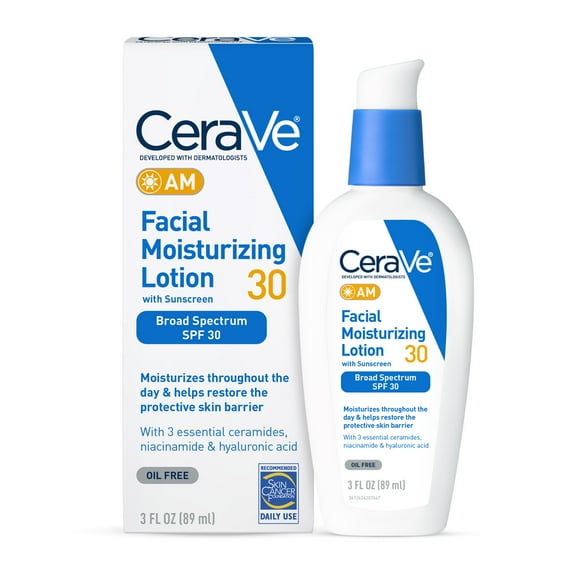 CeraVe Hyaluronic Acid & Ceramides Facial Moisturizer for Normal to Dry Skin, 12 fl oz