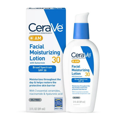 CeraVe Hyaluronic Acid & Ceramides Facial Moisturizer for Normal to Dry Skin, 12 fl oz