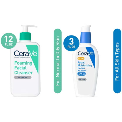 Cerave Normal to Oily Cleanser & Moisturizer Set