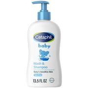 Cetaphil Baby Moisturizing Care Bundle: Daily Lotion & Wash & Shampoo, 13.5 fl oz Each