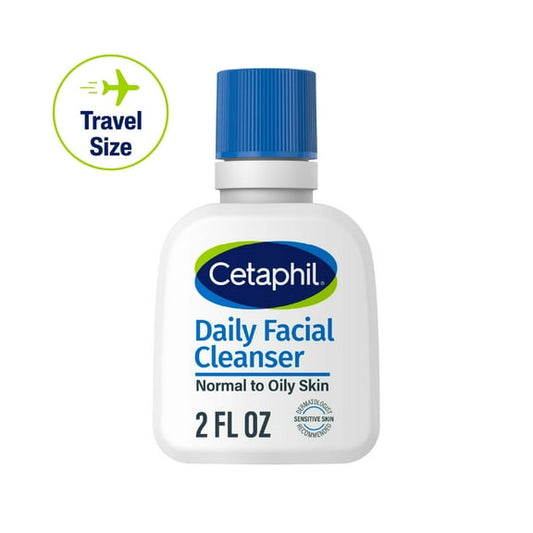 (3 pack) Cetaphil Travel Size Daily Facial Cleanser Face Wash for Sensitive, Normal to Oily Skin, 2 oz