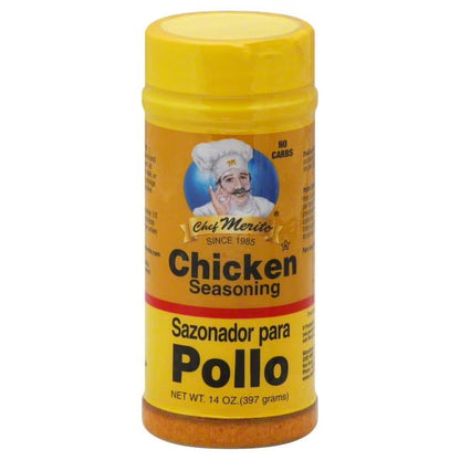 Chef Merito Chicken Seasoning, 14 oz