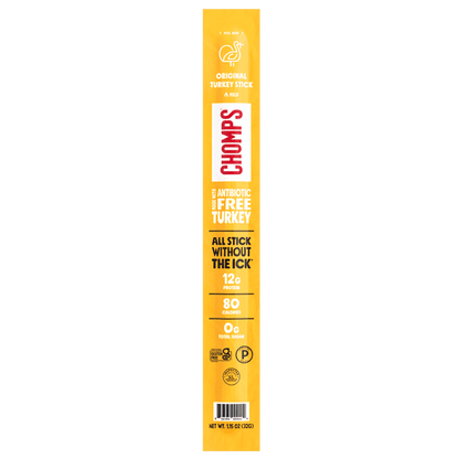(4 pack) Chomps Original Turkey Jerky Meat Snack Stick (1.15oz Stick)