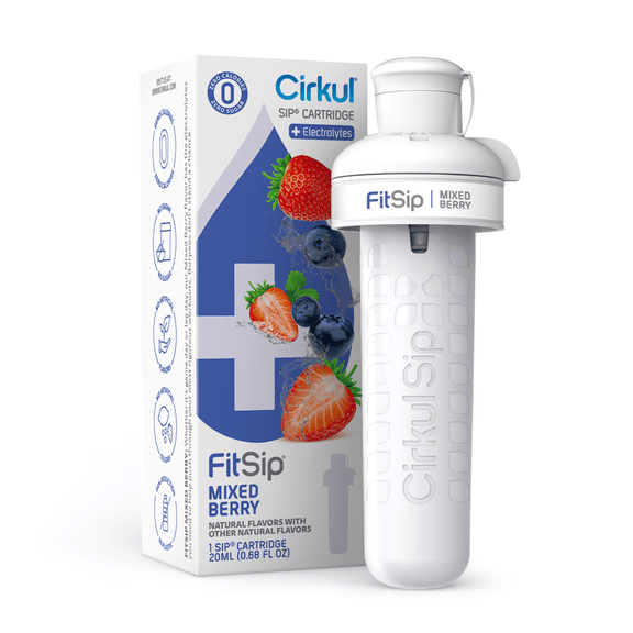 (2 pack) Cirkul FitSip Mixed Berry Flavor Cartridge, Drink Mix, 1-Pack