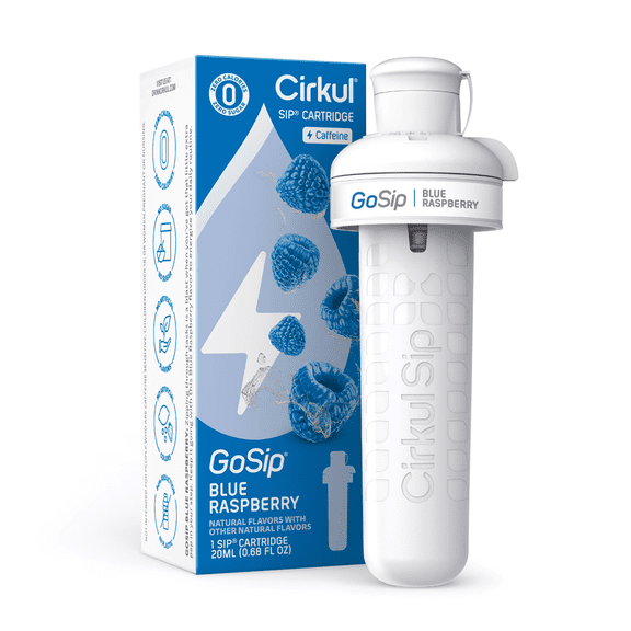 (2 pack) Cirkul GoSip Blue Raspberry Flavor Cartridge, Drink Mix, 1-Pack