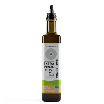Cobram Estate Mild Flavor 100% California Extra Virgin Olive Oil, 12.7 fl oz Bottle – First Cold Pressed, Easy-Pour Cooking Oil