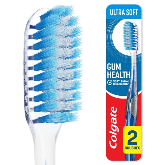 (3 pack) Colgate Gum Health Toothbrush, Ultra Soft, 2 Pack