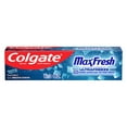 Colgate Max Fresh with Whitening Toothpaste with Mini Breath Strips, Cool Mint Toothpaste for Bad Breath, 6.3 Oz Tube