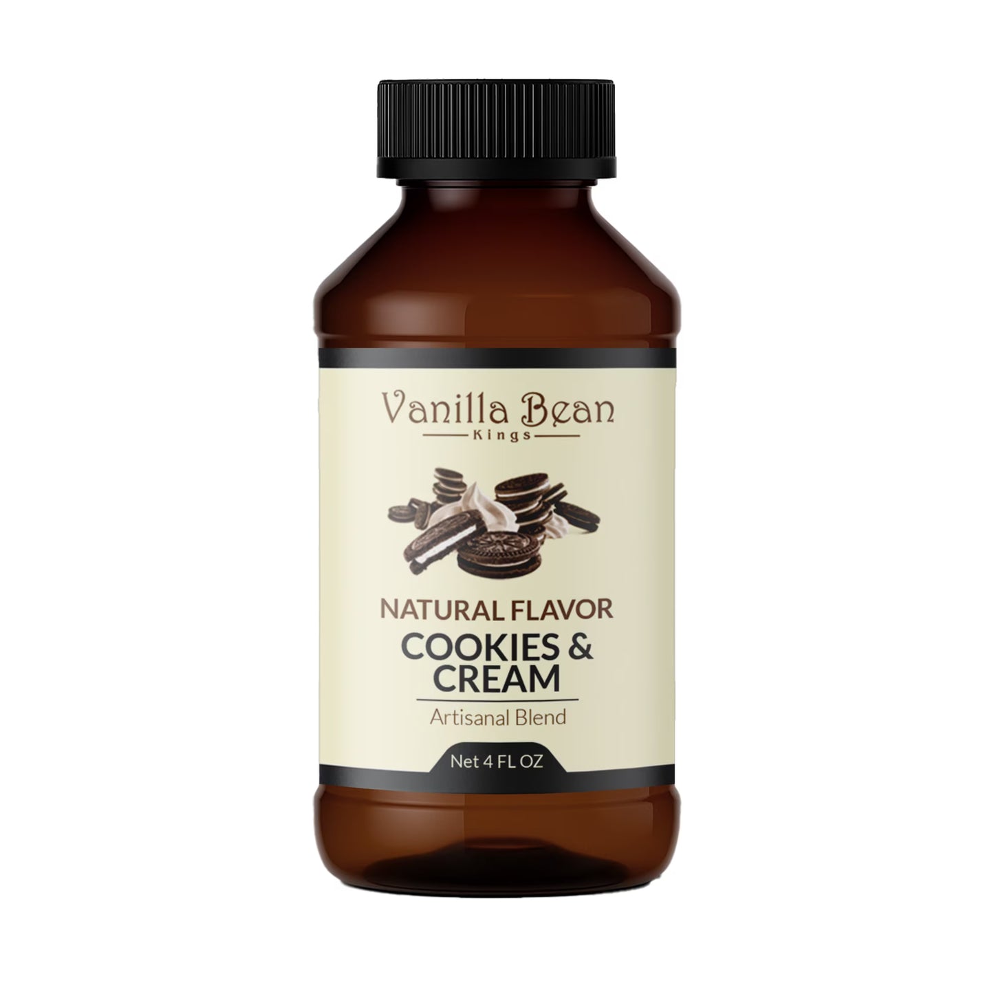Cookies & Cream Extract for Baking and Flavoring - 4 OZ - Natural Flavors for Baked Goods, Desserts, & Cooking
