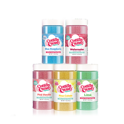 Cotton Candy Express 5-Flavor Pack, Cotton Candy Floss Sugar, 11 oz