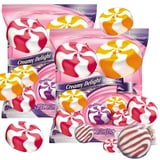 Creamy Delight Mixed Fruit Hard Candies, Strawberry, Blackberry, Peach Flavors, Individually Wrapped, 2 Pack, 4.5 oz Bags