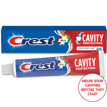 (3 pack) Crest Cavity Protection Toothpaste Gel, Cool Mint, 5.7 oz