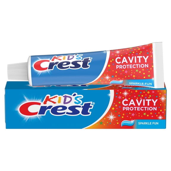 (2 pack) Crest Toothpaste, Kids Cavity Protection Toothpaste, Sparkle Fun Flavor, 4.6 oz, For Ages 3+